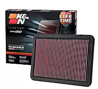 K&N High-Flow Lifetime Engine Air Filter 33-2144 — Washable, Premium Replacement for Lexus/Toyota
