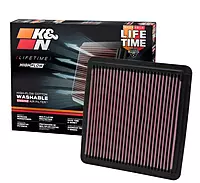 K&N High-Flow Lifetime Engine Air Filter - Washable, Fits Subaru - 33-2304