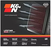 K&N High-Flow Original Lifetime Engine Air Filter: Increase Power & Acceleration, Washable, Premium, Replacement Car Air Filter: Compatible with 2005-2019 Chevy(Corvette) 33-2305
