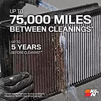 K&N High-Flow Engine Air Filter - 33-3015 (Replacement, Washable)