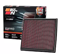 K&N High-Flow Engine Air Filter 33-2428 (Washable, Reusable)