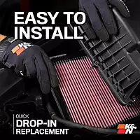 K&N High-Flow Engine Air Filter 33-2428 (Washable, Reusable)