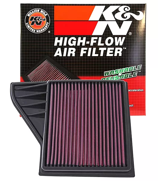 K&N High-Flow Lifetime Engine Air Filter 33-2431 - Fits 2010-2014 Ford Mustang