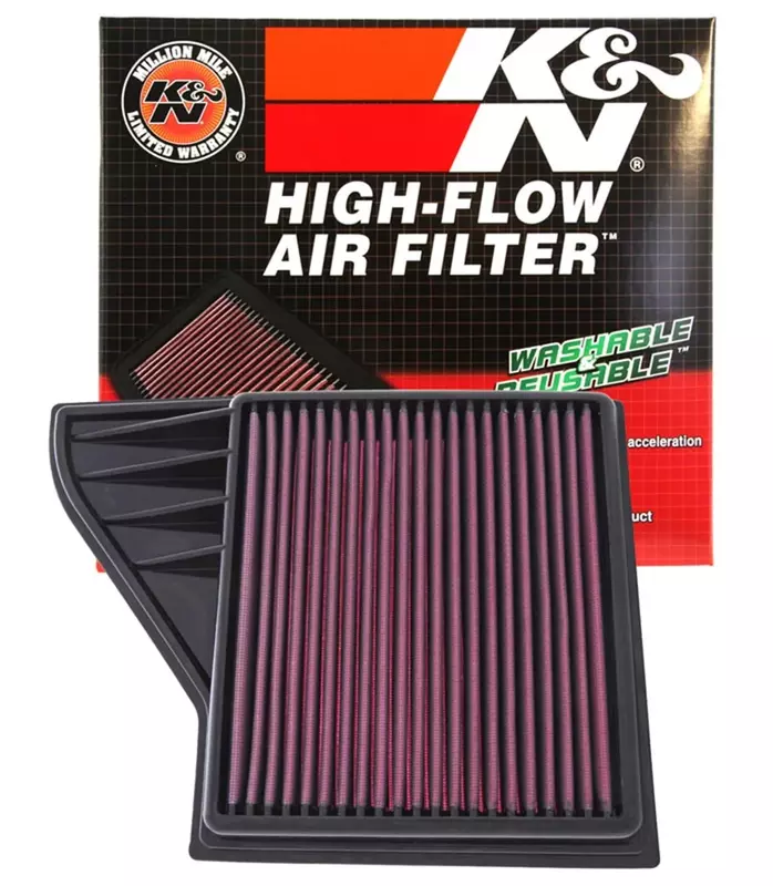K&N High-Flow Lifetime Engine Air Filter 33-2431 - Fits 2010-2014 Ford Mustang