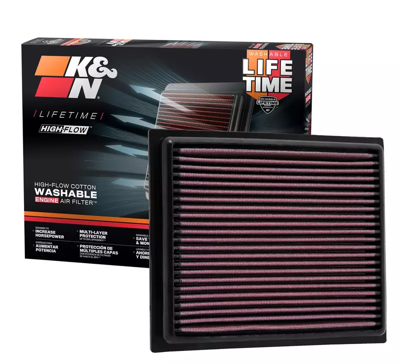 K&N High-Flow Original Lifetime Engine Air Filter 33-2435