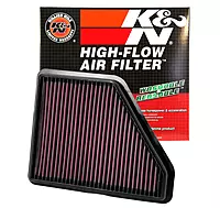 K&N High-Flow Original Lifetime Engine Air Filter: Increase Power & Acceleration, Washable, Premium, Replacement Car Air Filter: Compatible with 2010-2017 Chevy/GMC (Equinox, Terrain), 33-2439