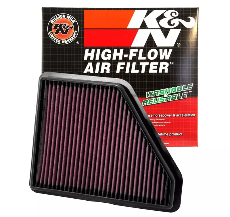 K&N High-Flow Original Lifetime Engine Air Filter: Increase Power & Acceleration, Washable, Premium, Replacement Car Air Filter: Compatible with 2010-2017 Chevy/GMC (Equinox, Terrain), 33-2439