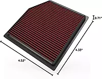 K&N High-Flow Lifetime Engine Air Filter 33-2452 — Compatible with Lexus/Toyota