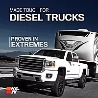 K&N Performance Diesel High-Flow Lifetime Air Filter - 33-2466 - Fits 2011-2016 Chevy/GMC 6.6L