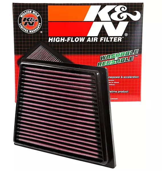 K&N High-Flow Original Lifetime Engine Air Filter: Increase Power: Premium, Washable: Compatible with 2008-2020 Ford/Mazda: B-Max, ecosport, Fiesta, Figo, Transit, Mazda 2, 33-2955 single