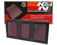 K&N High-Flow Lifetime Engine Air Filter, 33-2985 — Fits Mercedes-Benz SLK350 3.5L V6 (2011-2016)