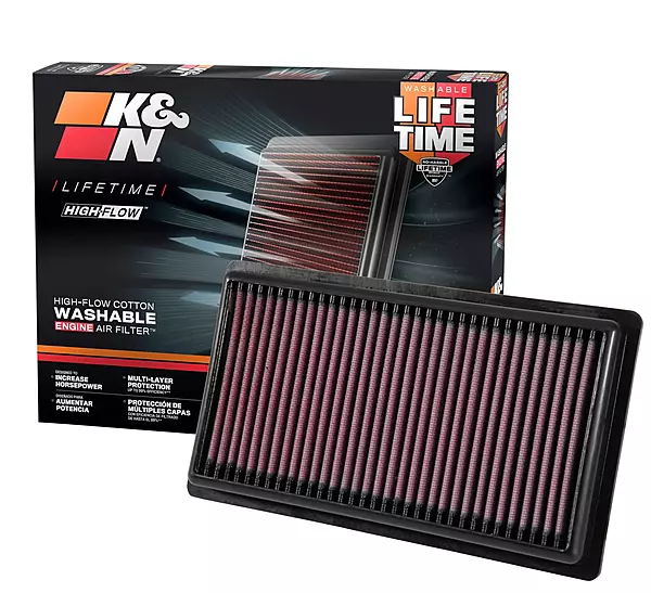K&N High-Flow Lifetime Engine Air Filter 33-3080 (Pack of 1)