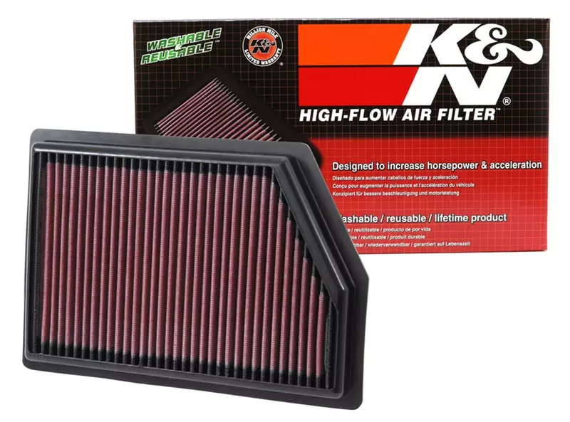 K&N High-Flow Original Lifetime Engine Air Filter: Increase Power: Premium, Washable: Compatible with 2014-2020 Jeep: Cherokee, 33-5009