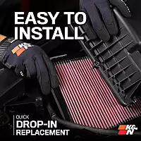 K&N High-Flow Original Lifetime Engine Air Filter: Increase Power: Premium, Washable: Compatible with 2014-2020 Jeep: Cherokee, 33-5009