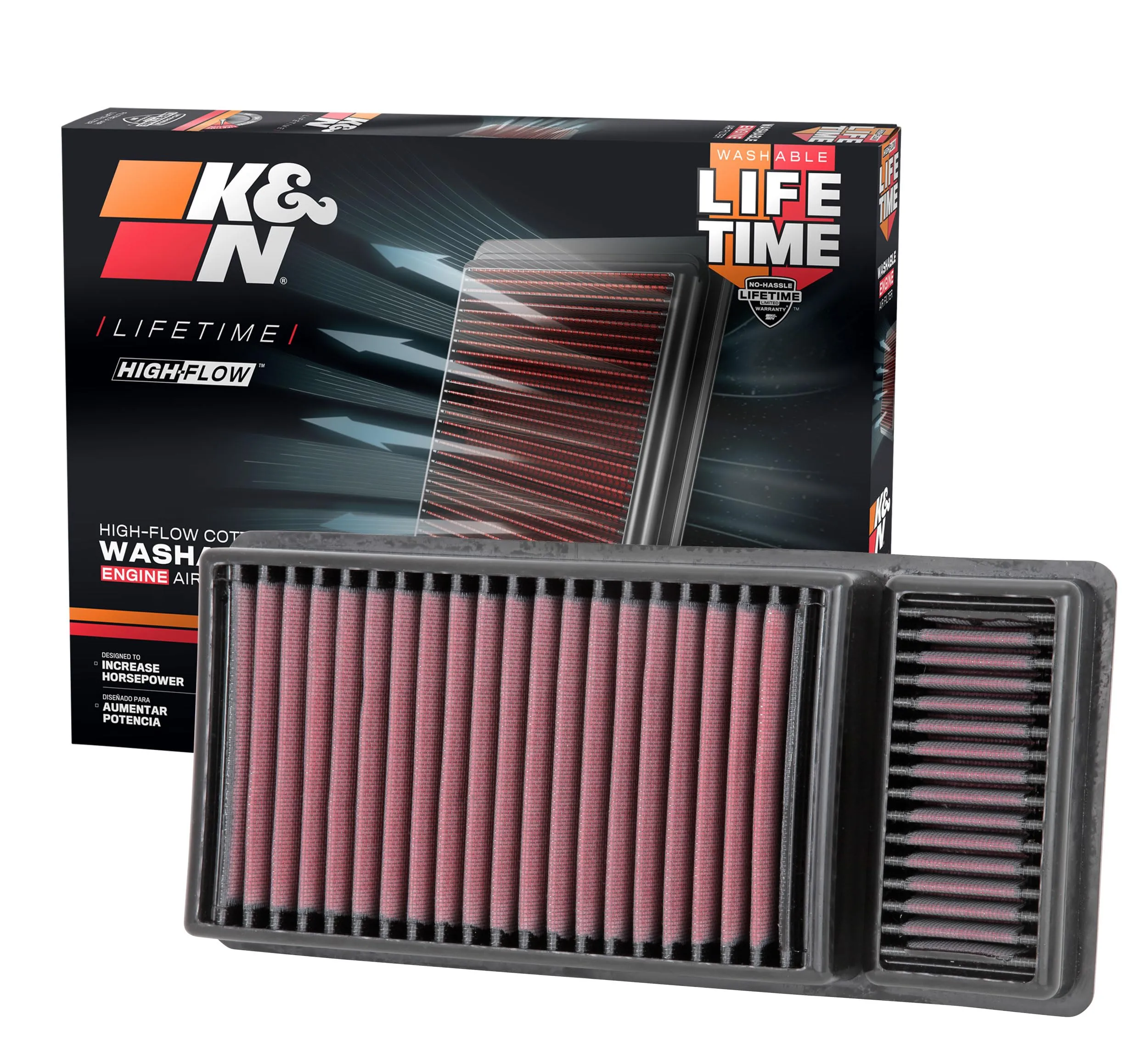 K&N Performance Diesel High-Flow Lifetime Engine Air Filter for 2011-2016 Ford 6.7L - 33-5010