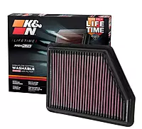 K&N High-Flow Original Lifetime Engine Air Filter: Increase Power: Premium, Washable: Compatible with 2016-2025 HONDA: Civic, HR-V, 33-5045