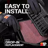 K&N High-Flow Original Lifetime Engine Air Filter: Increase Power: Premium, Washable: Compatible with 2016-2025 HONDA: Civic, HR-V, 33-5045