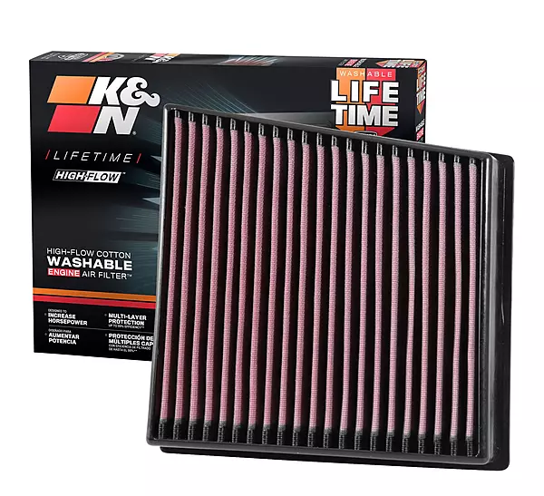 K&N 33-5065 High-Flow Lifetime Replacement Air Filter for Silverado/Sierra