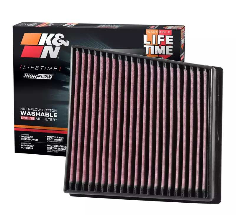 K&N 33-5065 High-Flow Lifetime Replacement Air Filter for Silverado/Sierra