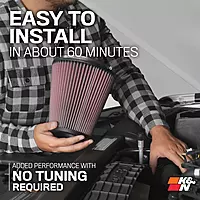 K&N Cold Air Intake System - High-Flow Filter for Infiniti G37 & Nissan 370Z (69-7078TS)