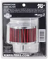 K&N 62-1160 Vent Air Breather Filter — Washable High-Flow Clamp-On