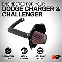 K&N Cold Air Intake System: High-Flow Air Filter, Increase Performance & Acceleration: Compatible with 2011-2023 CHRYSLER/DODGE, 300, 300C, Challenger, Charger, 63-1564 Roto-molded
