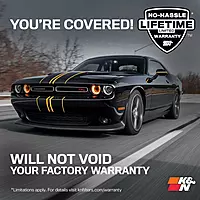 K&N Cold Air Intake System: High-Flow Air Filter, Increase Performance & Acceleration: Compatible with 2011-2023 CHRYSLER/DODGE, 300, 300C, Challenger, Charger, 63-1564 Roto-molded