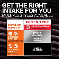 K&N Cold Air Intake System: High-Flow Air Filter, Increase Performance & Acceleration: Compatible with 2011-2023 CHRYSLER/DODGE, 300, 300C, Challenger, Charger, 63-1564 Roto-molded