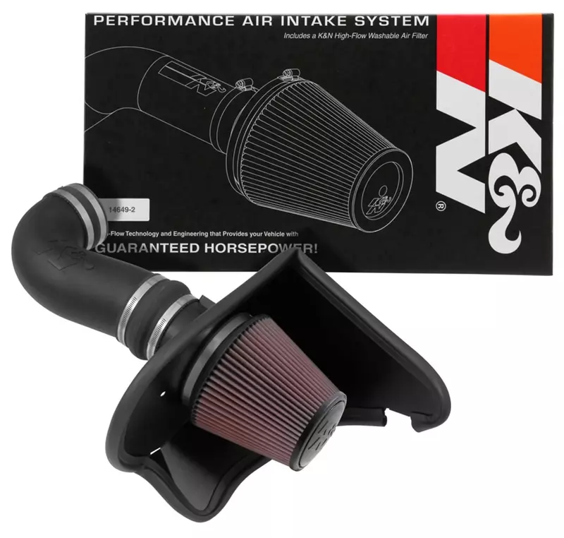 K&N Cold Air Intake System, 63-3092 — High-Flow Filter for 2016-2020 Chevrolet Camaro SS
