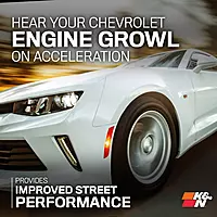 K&N Cold Air Intake System, 63-3092 — High-Flow Filter for 2016-2020 Chevrolet Camaro SS