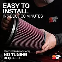 K&N Cold Air Intake System: High-Flow Air Filter, Increase Performance & Towing: Compatible with 2011-2013 Chervolet/GMC: 2500, 3500, 77-3076KTK