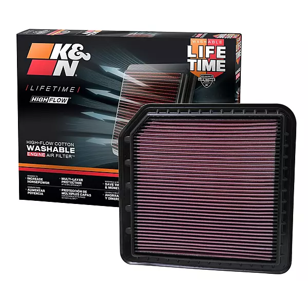 K&N High-Flow Lifetime Engine Air Filter, Washable - Fits Infiniti QX56/QX80/Armada/Patrol (33-2456)