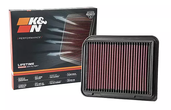 K&N High-Flow Engine Air Filter - 33-3015 (Replacement, Washable)