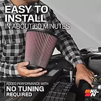 K&N Cold Air Intake System: High-Flow Air Filter, Increase Performance & Towing: Compatible with 2003-2008 Dodge/RAM: 1500, 2500, 3500, 57-1533