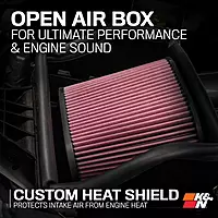 K&N Cold Air Intake System: High-Flow Air Filter, Increase Performance & Towing: Compatible with 2003-2008 Dodge/RAM: 1500, 2500, 3500, 57-1533