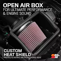 K&N Cold Air Intake System: High-Flow Air Filter, Increase Performance & Towing: Compatiable with 2007-2014 FORD/LINCOLN: Expedition, F150, F150 SVT Raptor, Navigator, 57-2575