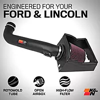 K&N Cold Air Intake System: High-Flow Air Filter, Increase Performance & Towing: Compatiable with 2007-2014 FORD/LINCOLN: Expedition, F150, F150 SVT Raptor, Navigator, 57-2575