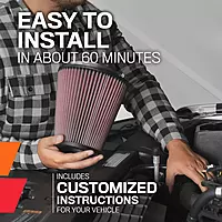 K&N Cold Air Intake System: High-Flow Air Filter, Increase Performance & Towing: Compatible with 2004-2005 Chevrolet/GMC: Silverado 2500 & 3500, Sierra 2500 & 3500, 57-3047