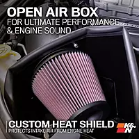 K&N Cold Air Intake System: High-Flow Air Filter, Increase Performance & Towing: Compatible with 2011-2025 Dodge/Jeep Durango, Grand Cherokee, 63-1563 Roto-Mold