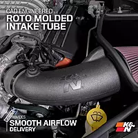 K&N Cold Air Intake System: High-Flow Air Filter, Increase Performance & Towing: Compatible with 2011-2025 Dodge/Jeep Durango, Grand Cherokee, 63-1563 Roto-Mold