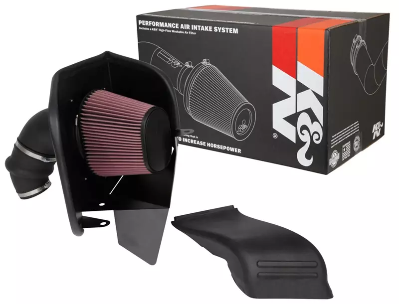 K&N Cold Air Intake System: High-Flow Air Filter, Increase Performance & Towing: Compatible with 2019-2024 RAM: 2500 & 3500, 63-1583