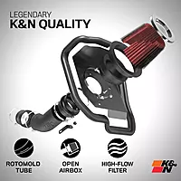 K&N Cold Air Intake System: High-Flow Air Filter, Increase Performance & Towing: Compatible with 2019-2024 RAM: 2500 & 3500, 63-1583