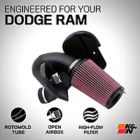 K&N Cold Air Intake System: High-Flow Air Filter, Increase Performance & Towing: Compatible with 2003-2007 Dodge/RAM 2500,3500, 57-1532 50 State Legal