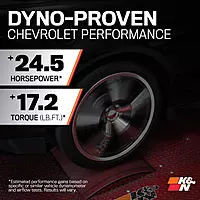 K&N Cold Air Intake System: High-Flow Air Filter, Increase Performance & Acceleration: Compatible with 2010-2015 Chevrolet: Camaro SS, 63-3074