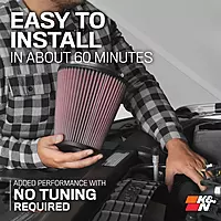 K&N Cold Air Intake System: High-Flow Air Filter, Increase Performance & Towing: Compatible with 2004-2008 FORD/LINCOLN: Expedition, F150, Mark LT, 57-2556