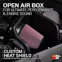 K&N Cold Air Intake System: High-Flow Air Filter, Increase Performance & Acceleration: Compatible with 2011-2023 Chrysler/Dodge: 300, Challenger, Charger, 63-1565