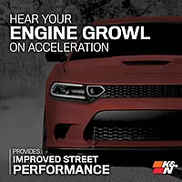 K&N Cold Air Intake System: High-Flow Air Filter, Increase Performance & Acceleration: Compatible with 2011-2023 Chrysler/Dodge: 300, Challenger, Charger, 63-1565
