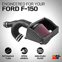 K&N Cold Air Intake System – High-Flow Intake Kit for Ford F-150 (63-2593)