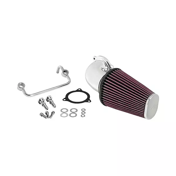 K&N Cold Air Intake System with High-Flow Washable Filter — 57-1122P (Chrome)