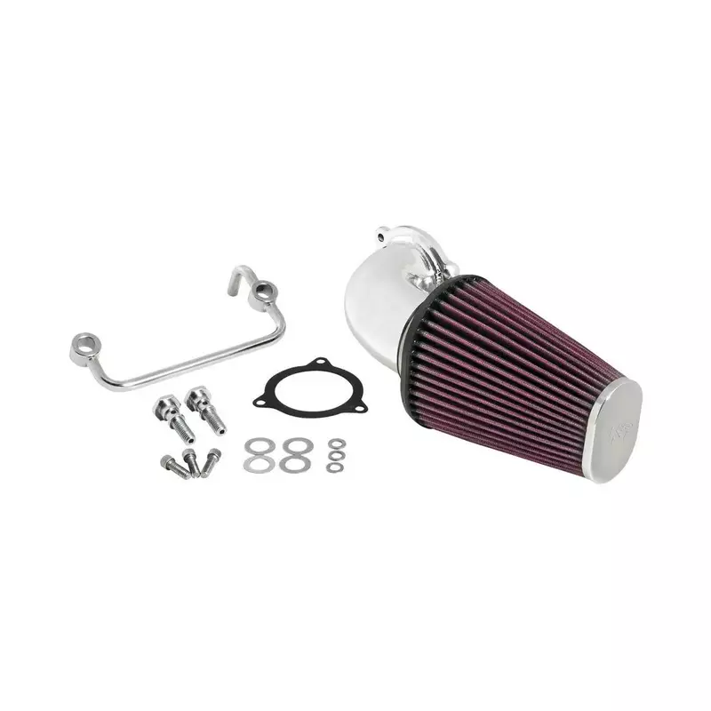K&N Cold Air Intake System with High-Flow Washable Filter — 57-1122P (Chrome)